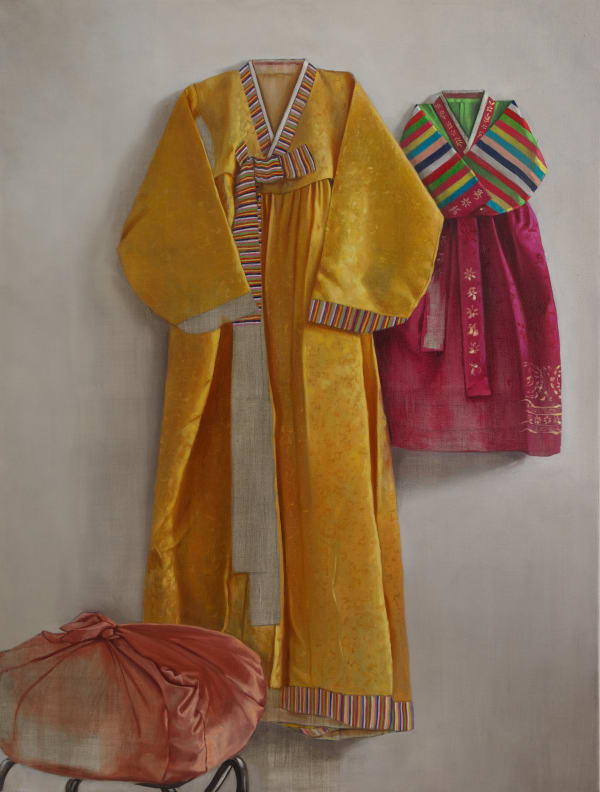 Helena Parada Kim Frau Suh Mit Kind 2013 Oil On Linen 95 X 125 Cm