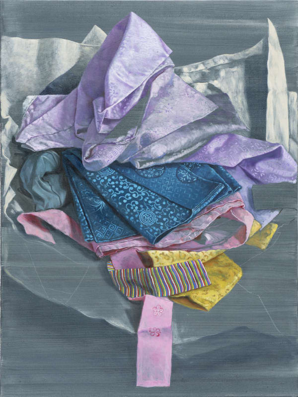 Helena Parada Kim Wrapped 2017 Oil On Linen 140 X 105 Cm