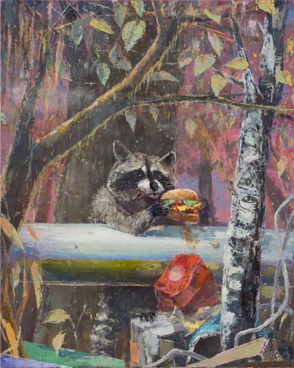 9 Burger Place Pink S Not Red 2024 Oil On Canvas 100 X 80 Cm