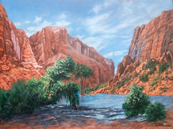 Lynn Fausett, On Lake Powell, 1969