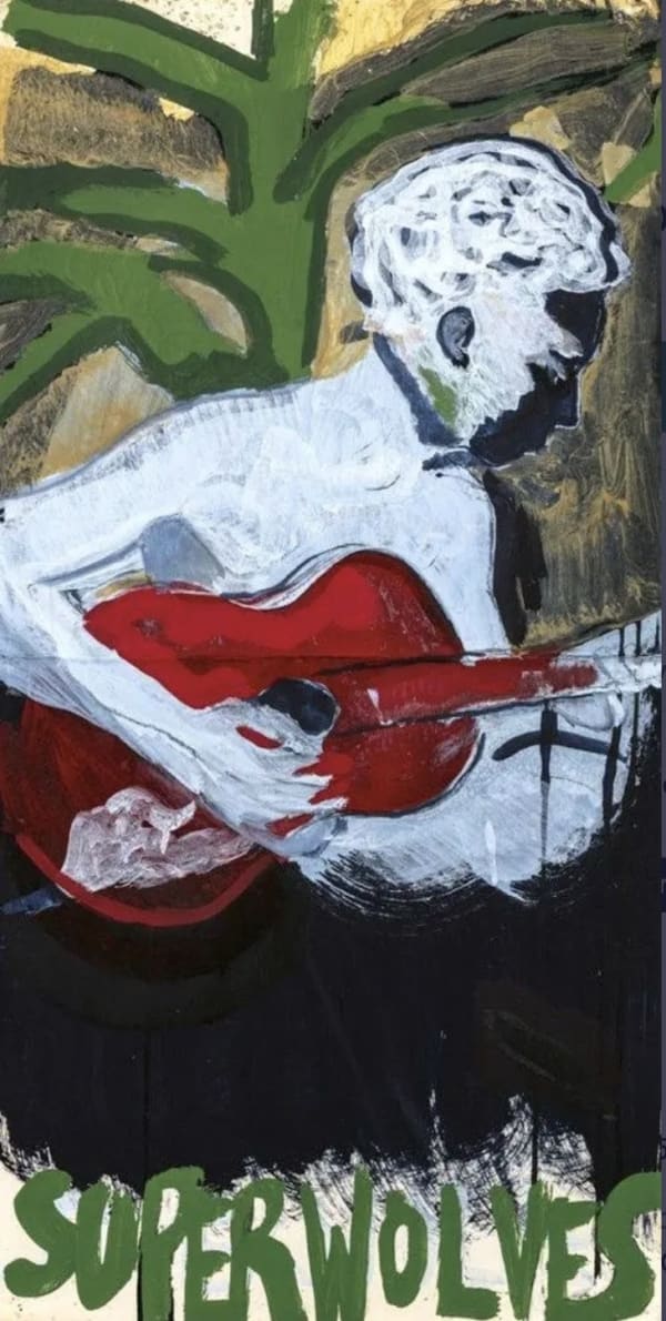 Peter Doig, Superwolves poster, 2021
