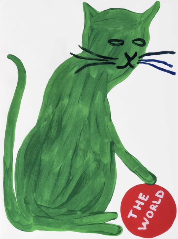 David Shrigley, The World (Green Cat), 2021