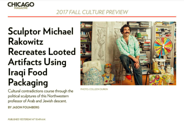 Sculptor Michael Rakowitz Recreates Looted Artifacts Using Iraqi Food Packaging