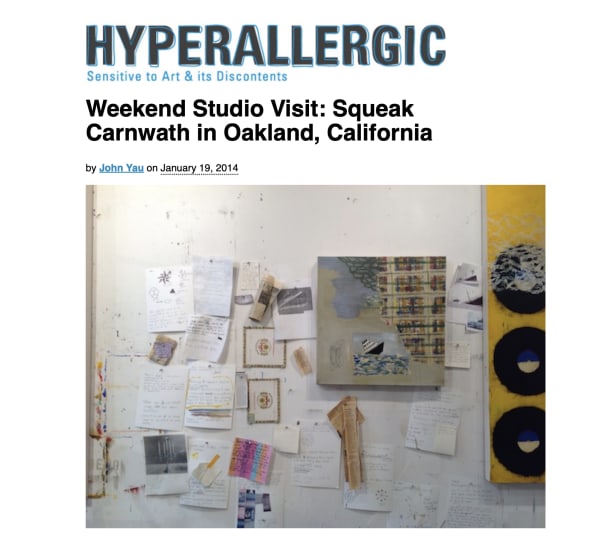 Weekend Studio Visit: Squeak Carnwath in Oakland, California