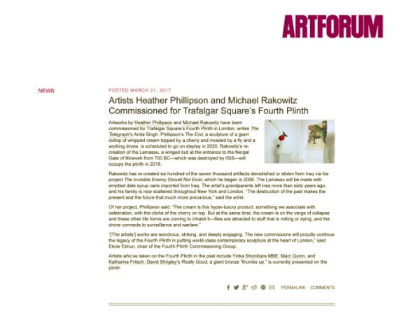 Commissioned For Trafalgar Square's Fourth Plinth
