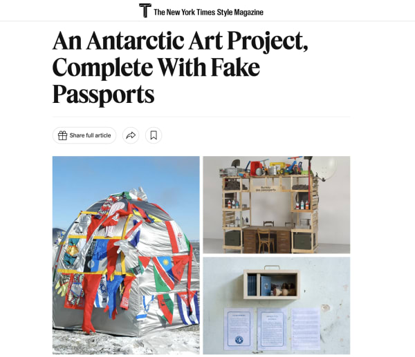 An Antarctic Art Project, Complete With Fake Passports