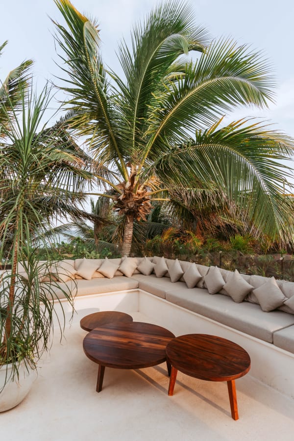 Rooftop terrace seating