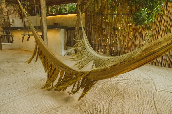Beach bar and hammocks