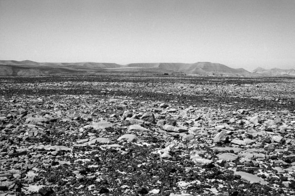 a plateau of stones in the negev desert