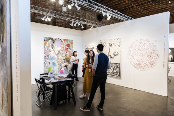 From left to right: Thameur Mejri, Consume your heritage, 2017; Omar Bey, Adam et Eve, 2018; Omar Bey, L'inaccessible étoile, 2018; Omar Bey, Prière, 2017