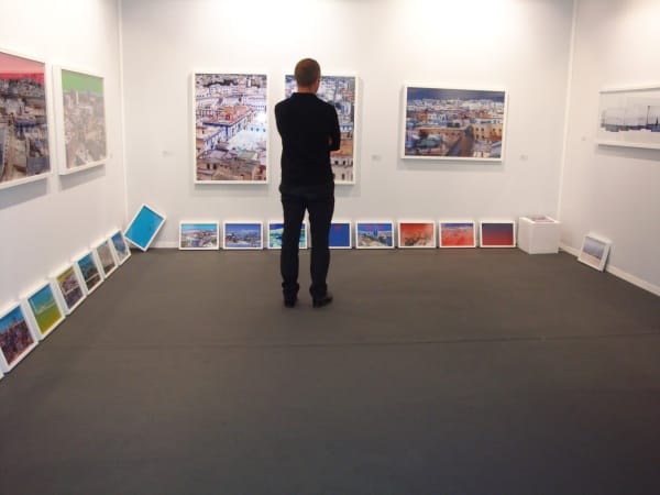 From left to right: Patricia K. Triki, Free Art #2, from the series Free Art, 2010; Free Art #8, from the series Free Art, 2010; Free Art #15, from the series Free Art, 2010; Free Art #18, from the series Free Art, 2010; Free Art #1, from the series Free Art, 2010; El 7itt Etounssi #1, from the series Walls, 2010