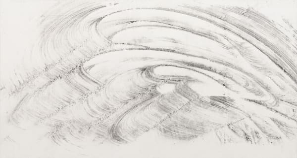 PARK YELIM WIND SIGNPOST, 2023 Ink and sand on Hanji 75 x 140cm