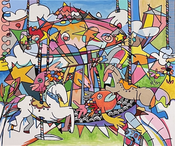 Yang Woncheul MERRY-GO-ROUND oil on canvas 60.6 x 72.7cm