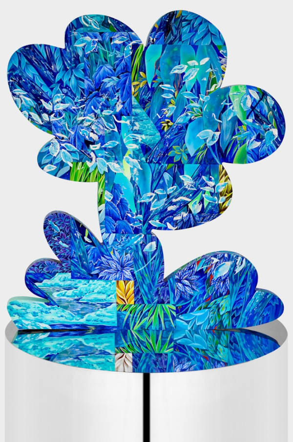 PARK TAEHOON FLOWER, 2023 Acrylic on wood 56.3 x 49 x 3cm