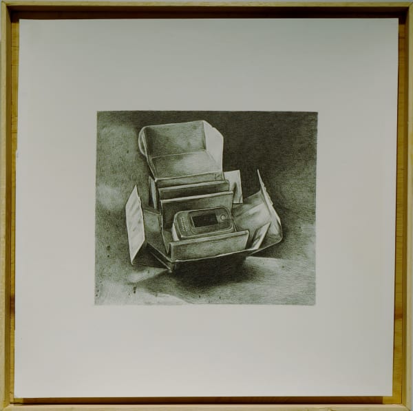 Emptied Packs Tang Kwong San Graphite On Paper 40 X 40 Cm Each 2018 4