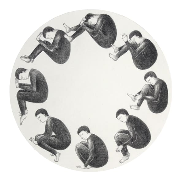 Roll Apple Wong Color Pencil On Chinese Rice Paper 38 X 38 Cm 2017 2 Copy