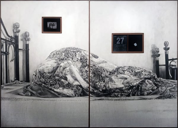 Tang Kwong San Bedroom Graphite On Paper Mounted On Wood Photogram 177X248Cm 2019 Edited