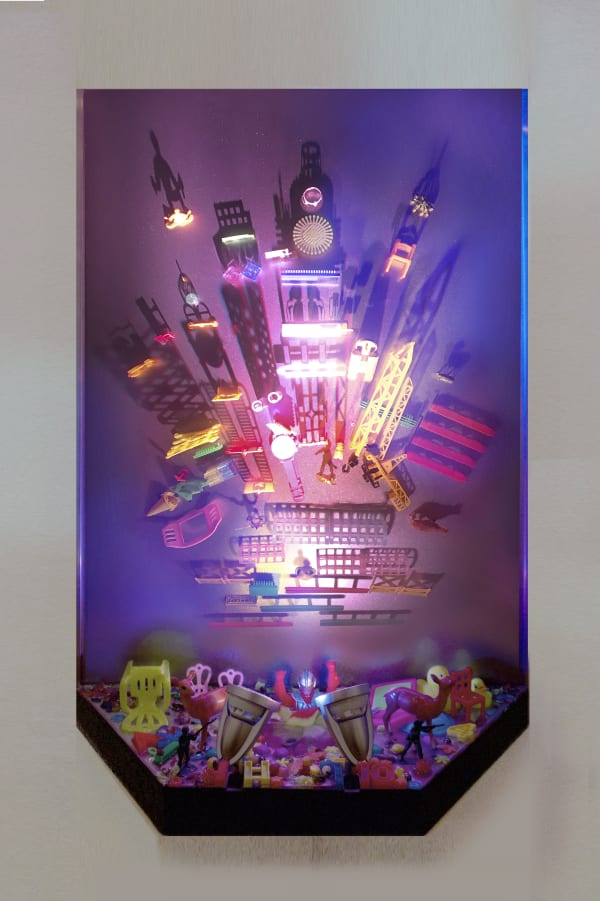 Angela Yuen High Life 2 Hong Kong 2018 Led Plastic Toys Perspex Resin Led Lights H90 X W60 X D25 Cm