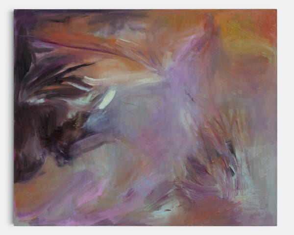 Zhong Tianyue Sad Purple Jade III, 2022 Oil, acrylic, cold wax on canvas 123 x 102 x 4 cm. 48 x 40 x 1 in.