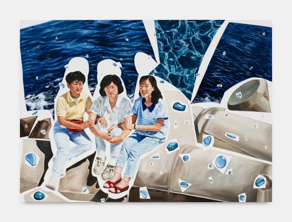 Ji Woo Kim Across Waters, 2022 Oil on polycotton 132.1 x 182.9 cm. 52 x 72 in.