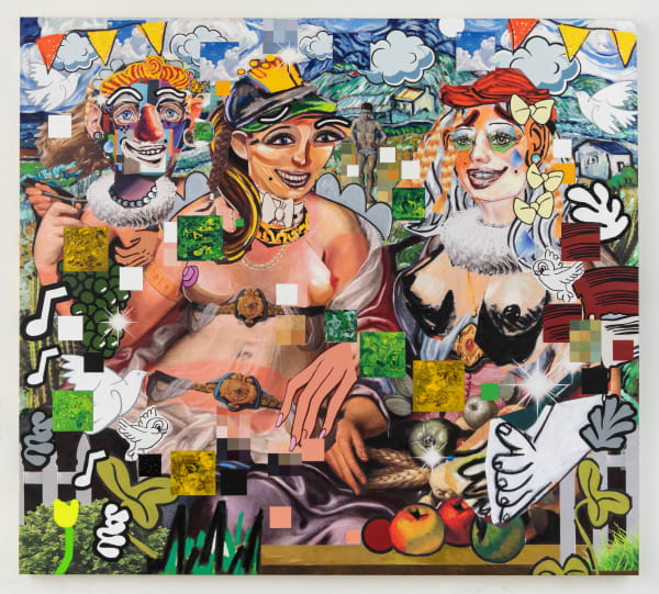 Allison Zuckerman Ladies Who Brunch, 2022 183 x 203 cm. 72 x 80 in.