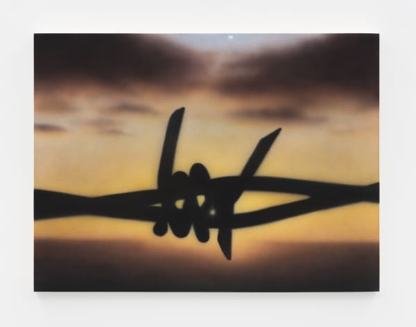 Aryo Toh Djojo Stolen Box Logo, 2022 Signed & dated on the back Acrylic on painting 76 x 102 cm. 30 x 40 in.