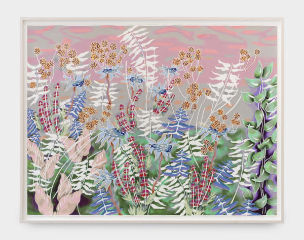 Sarah Ann WeberPrairie state (Thistles), 2022 COLORED PENCIL ON PAPER 96.5 x 127 cm. 38 x 50 in.