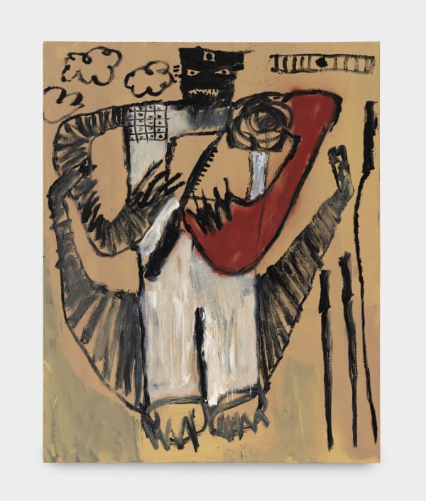 Rob OberTHE SUN EXPLODED BEHIND HIS EYES, 2022 Acrylic on canvas 152.4 x 121.9 cm. 60 x 48 in.