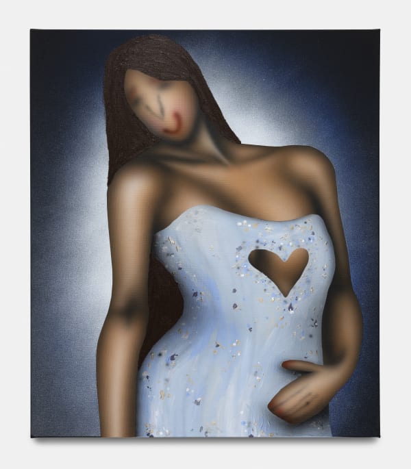 Evgen Čopi Gorišek Angel, 2023 Acrylic, spray paint and oil stick on linen 70 x 60 cm. 27 ½ x 23 ½ in.