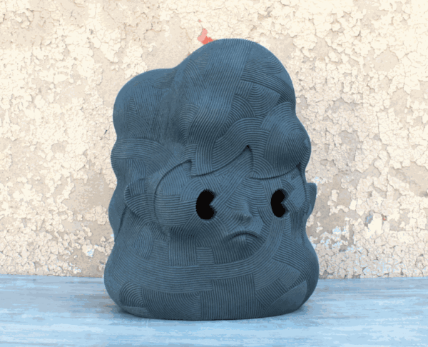 En Iwamura Neo-Jomon: Green Face, 2019 Ceramics