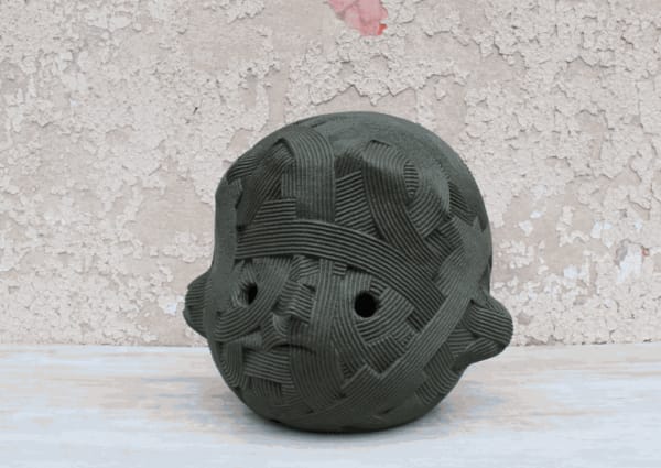 En Iwamura Neo-Jomon: Moss Green Face, 2019 Ceramics