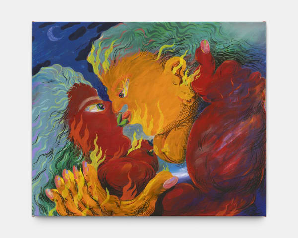 Ana Benaroya Just A Mirror For The Sun, 2020 Oil paint and acrylic paint on canvas 51 x 61 cm. 20 x 24 inches