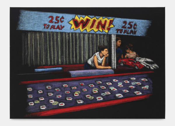 Jane Dickson\ Win 25 Cents to Play, 2005 Oil-stick on Vinyl mounted on canvas 58 x 81 cm. 23 x 32 inches