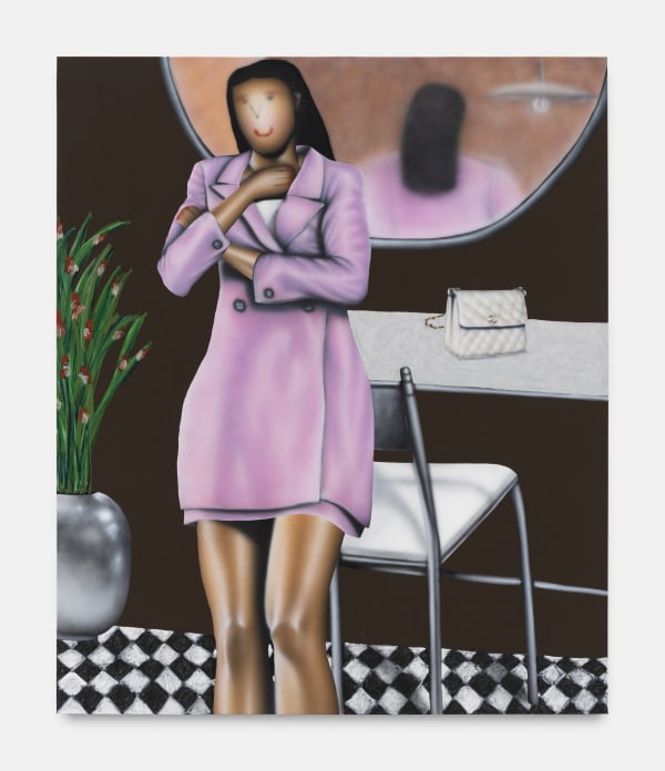 Evgen Čopi Gorišek Sometimes I Rather Be Alone, 2022 Acrylic and oil stick on linen 185 x 155 cm. 72 x 61 in.