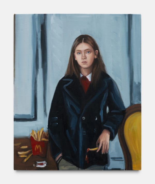 Karyn Lyons French Fry Fever, 2022 Oil on linen 48 x 39 cm. 19 x 15 in.