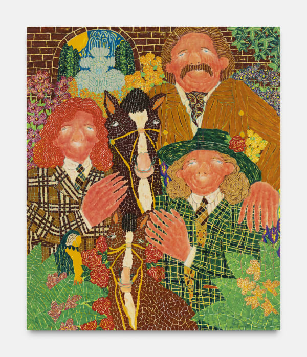 Koichi Sato Two Horses, 2021 Acrylic and oil on canvas 183 x 152 cm. 72 x 60 in.