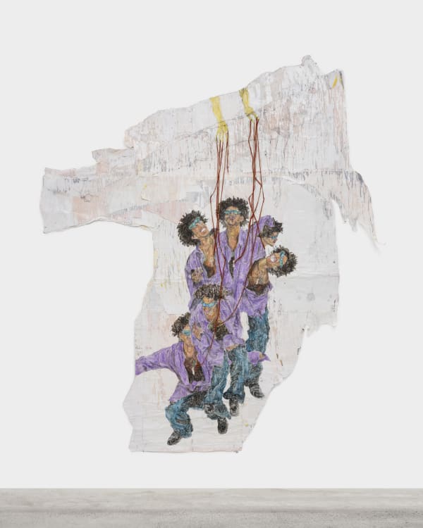 Pharaoh Kakudji Uncontrollable Emotions, 2022 Mixed media on paper 276 x 238 cm. 108 x 93 in.