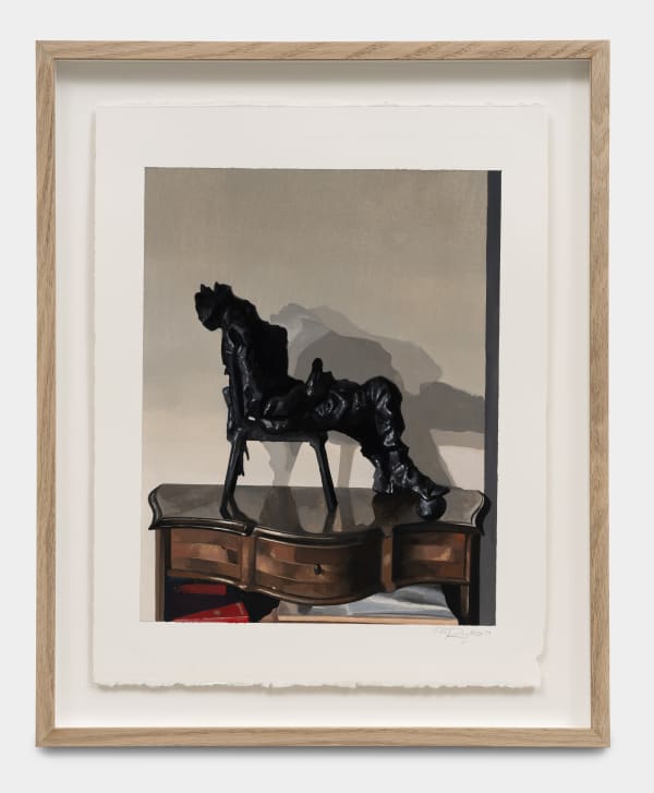 Paul Rouphail Man, 2023 Gouache and pencil on paper 53 x 42.7 cm. (framed) 21 x 17 in. (framed)