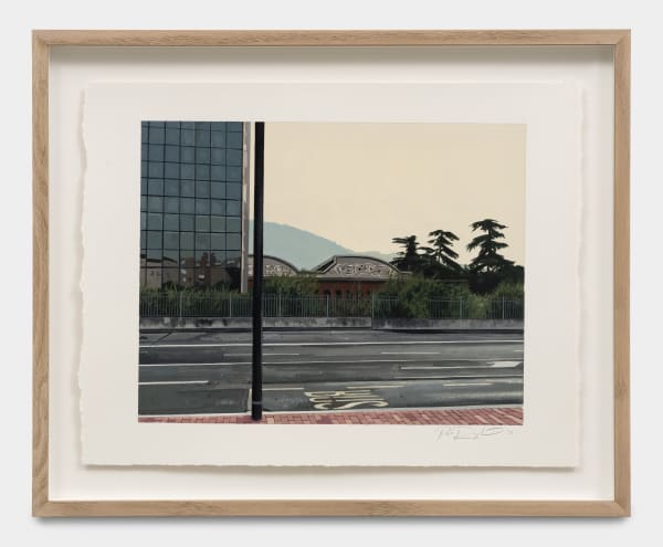 Paul Rouphail Landscape, 2023 Gouache and pencil on paper 42.7 x 53 cm. (framed) 17 x 21 in. (framed)