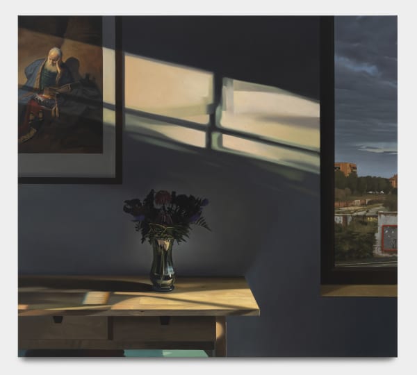 Paul Rouphail Room in the Outskirts, 2023 Oil on linen 137.2 x 152.4 cm. 54 x 60 in.