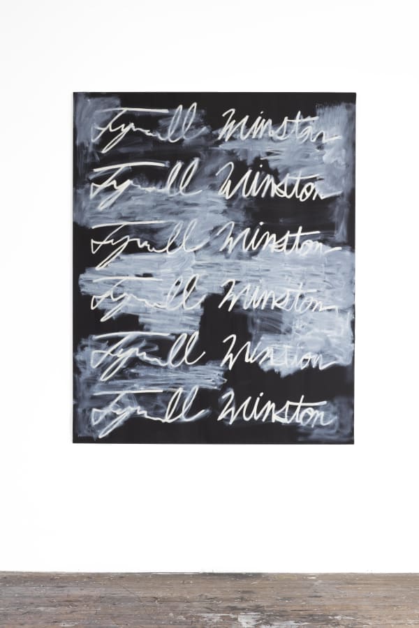 Tyrrell Winston Fuck 'Em if They Still Can't Take A Joke, 2021 Oil Stick and gesso on canvas 152 x 122 x 4 cm. 60 x 48 x 2 in