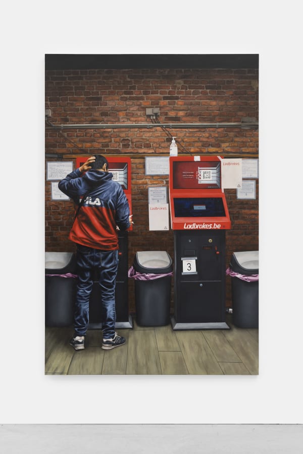 Clement Poplineau SANS EU, 2022 oil on canvas 195 x 130 x 4 cm. 77 x 51 x 1 ½ in.