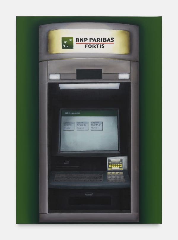 Clement Poplineau Le 7 , 2023 oil on canvas 100 x 70 x 4 cm. 39 ½ x 27 ½ x 1 ½ in.