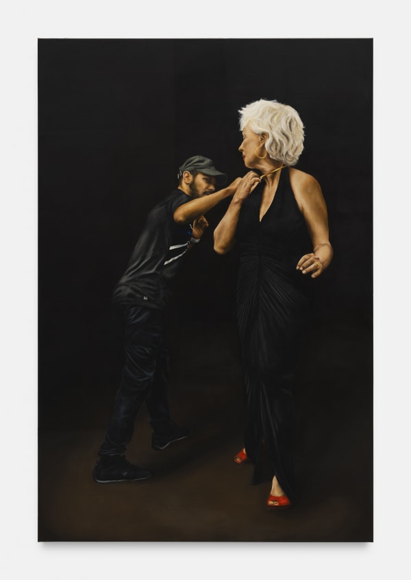 Clement Poplineau A l'Arraché, 2022 oil on canvas 150 x 100 x 4 cm. 59 x 39 ½ x 1 ½ in.