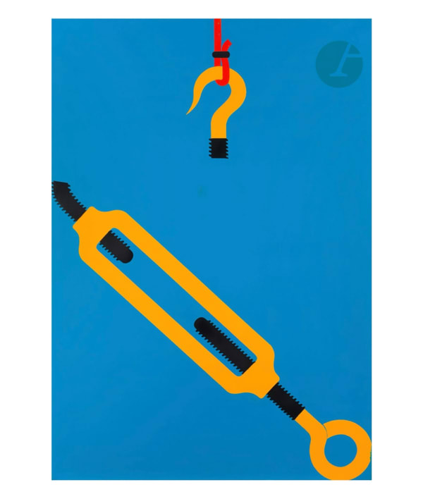 Jacques Poli Tendeur jaune cassé, 1969 Acrylic on waxed canvas 130 x 89 cm. 51 x 35 in.