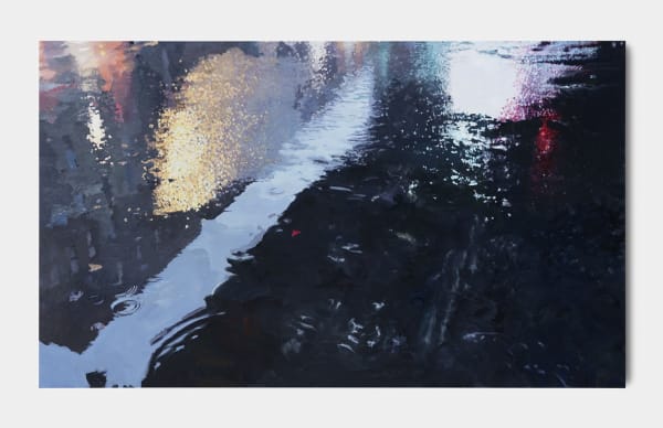 Nick Farhi Where Squires Meet and Princes Quarrel, 2024 Oil, pastel, enamel on aluminium 86 x 51 cm. 34 x 20 in.