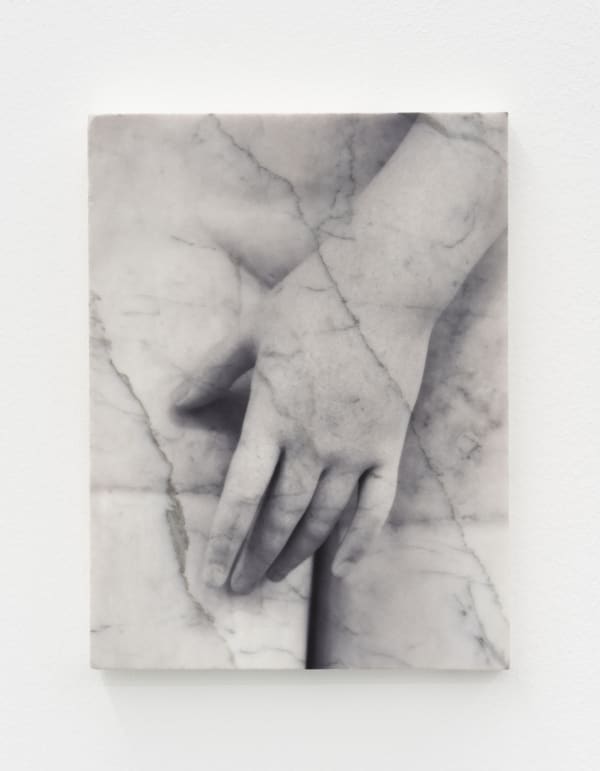 Dune Varela La Main Cache, 2023 Photographic print on marble 30 x 22.5 cm. 12 x 8.6 in.