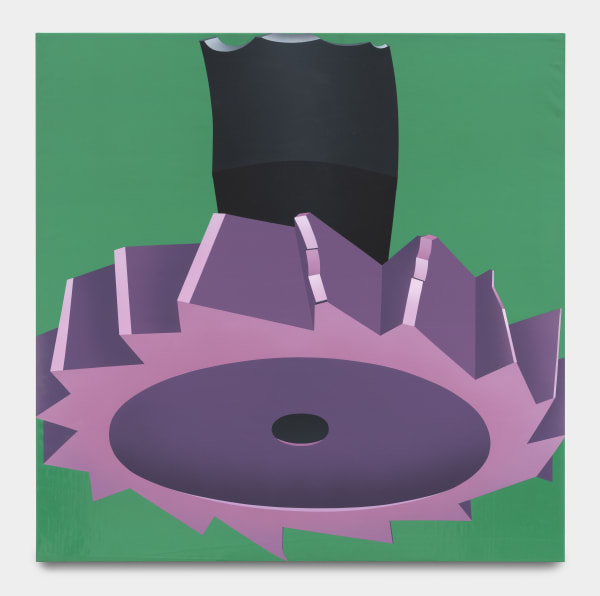Jacques Poli Sans Titre, 1971 Acrylic on green waxed canvas 98 x 98 cm. 38 ½ x 38 ½ in.