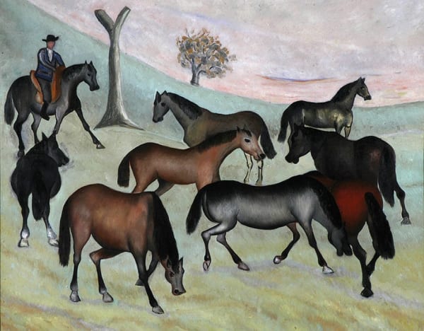 2388 Cg Cavalli 1950 Olio Su Tela Cm 70X85 Per Sito 911X710