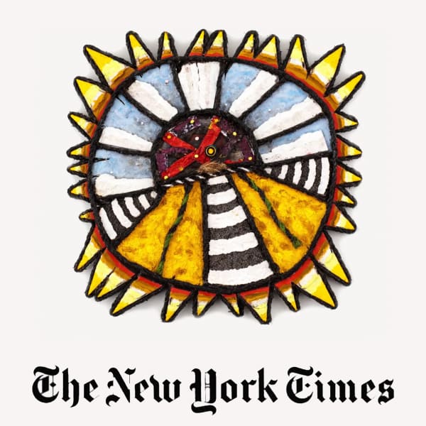 “Jumbo,” an assemblage of oil, nails, rope, foil, shingles and plastic foam by Daniel Rios Rodriguez.Credit...Courtesy of the artist and Nicelle Beauchene Gallery